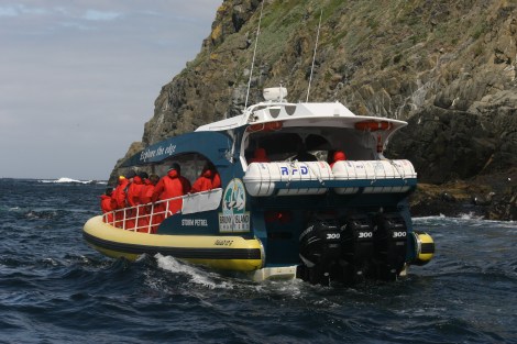 Bruny Island Cruises boat up close