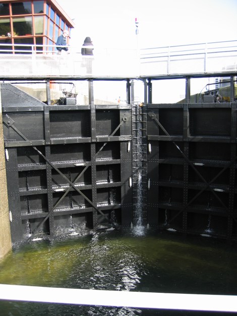 Trout ladder on lock